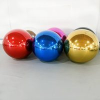 Boules miroir gonflables personnalisées OEM, sphères réfléchissantes métalliques en PVC pour la décoration de plafonds de centres commerciaux, mariages, festivals et événements