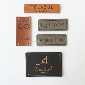 의류 모자 청바지에 대한 맞춤형 정품 PU 가죽 라벨 패치 - Product Image 5