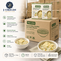 Instant Baby Noodles with DHA Vitamin Beef Shrimp Pumpkin & Spinach Flavor OEM/ODM Box & Bag Packaging 9 Months Shelf Life China