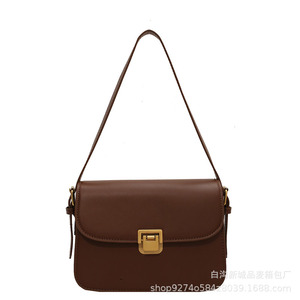 Sac à main tendance pour homme 2025, style bohème coréen, fermeture à bande élastique, forme carrée, doublure en cuir véritable - Product Image 5