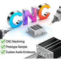 Boîtier de sortie personnalisé en aluminium et PVC IP56 avec panneau dissipateur de chaleur pour instruments électroniques, usinage CNC, amplificateur audio, boîtier de haut-parleur vide