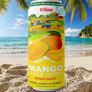 Viloe 500ml Jus de fruits mélangés tropicaux Boisson d'été rafraîchissante Riche en vitamine C Mangue Goyave Autres boissons Boîtes en aluminium - Product Image 5