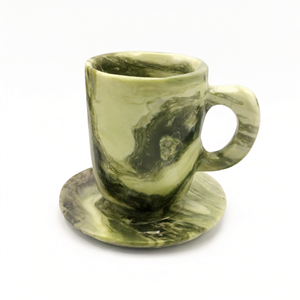 Magnifique tasse à thé et soucoupe en serpentine - UNIQUEMENT 1 tasse et 1 soucoupe - Product Image 2