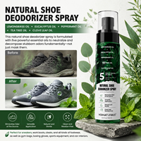 Spray désodorisant naturel pour chaussures d'extérieur, éliminateur d'odeurs tenaces, spray citron eucalyptus ODM