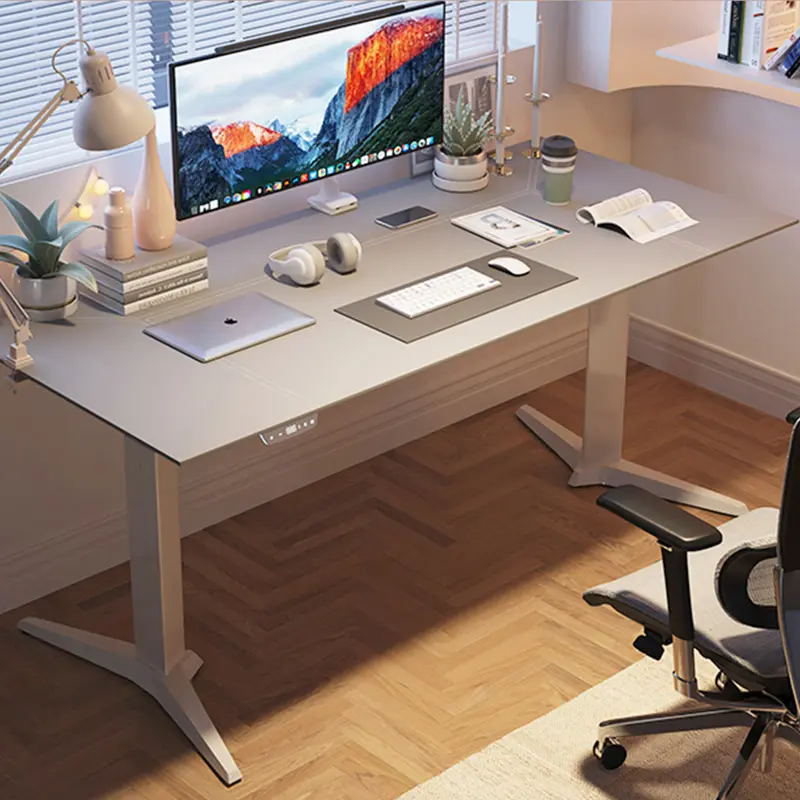 Alat rumah kantor ergonomis, Motor ganda ergonomis, rumah kantor, pengangkat pintar elektronik, tinggi dapat disetel, Meja duduk