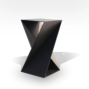 Table d'appoint en métal en forme de Z de luxe, personnalisable, moderne, OEM/ODM, tables basses minimalistes en acier inoxydable de haute qualité - Product Image 5