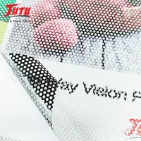 JUTU doğrudan satış fabrika fiyat etiket vinil rulo tek yönlü vizyon grafik cam 120gsm Film promosyon mikro delikli vinil