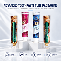 Tube de dentifrice personnalisé en aluminium et plastique, emballage cosmétique laminé, bouchon à vis, impression UV, 12,7-35 mm