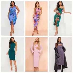 Vestidos Sexys de Alta Calidad para Mujer al por Mayor, Mezcla de Algodón/Poliéster, Estilos Variados, Listos para Enviar, Marca QZ-073 9999 - Product Image 5