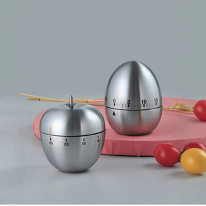 Temporizador de Cocina Mecánico de Acero Inoxidable, Diseño Clásico, Ecológico, con Alarma de Cuenta Regresiva <span class=keywords><strong>para</strong></span> Cocinar, Ducha, Estudio, Huevos, Manzanas - Product Image 2
