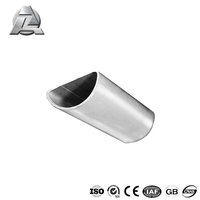 Profilé d'extrusion en aluminium demi-rond en forme de D 6063