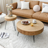 Meilleures ventes Table basse centrale de salon en bois massif et en fer Meubles de salon au design moderne à un prix