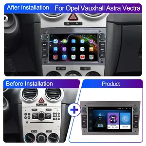 Đài phát thanh xe cho Opel Astra H <span class=keywords><strong>J</strong></span> vectra Vauxhall antara zafira Corsa C D vivaro Meriva veda đa phương tiện Android Auto 2DIN Carplay IPS - Product Image 2