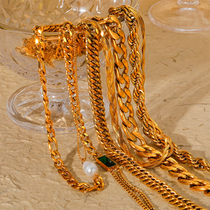 Cadena Cubana Gruesa de Acero Inoxidable con Baño de Oro 18K PVD para Hombre y Mujer, Estilo Hip Hop, Tipo Cuerda de Serpiente - Product Image 4