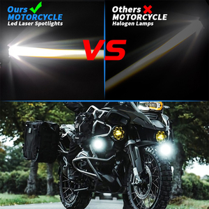 Xe Máy Led lái Xe Sương Mù Ánh Sáng hổ phách màu Trắng kép màu phụ trợ LED Spotlight Tương thích với xe tải ATV phụ kiện xe máy - Product Image 5