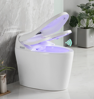 Siège de toilette intelligent TangHome 2026 avec bidet, siège en céramique chauffant, lavage à l'eau chaude, séchage à l'air chaud, lumière nocturne, télécommande, jet à siphon