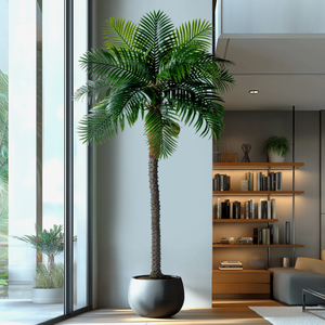 Árbol de Coco Artificial Grande, Decoración Verde para Interiores, Centros Comerciales, Navidad, Graduación, Palmera Forjada, Girasol, Plantas Verdes - Product Image 4