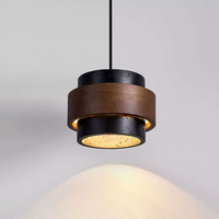 Wabi Sabi Petites lampes suspendues haut de gamme Nordic Minimalist Black Stone LED Lighting pour Home Restaurant Bar AC 85-265V
