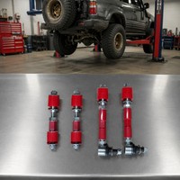 Kit de bielles réglables avant et arrière en aluminium bleu, 4 pièces, pour remplacement sur SUV 4x4 tout-terrain FJ séries 120 et 150
