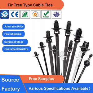 モミの木ソケット付きナイロンケーブルタイプッシュマウントジップタイ自動車用ホワイトグッズ製造パネルビルディング - Product Image 2
