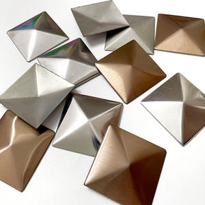 Accesorios Modernos para Puertas y Ventanas de Acero Inoxidable 201, Diseño Cuadrado Piramidal, Estrella Metálica, Tapa Decorativa de Cuatro Lados para Apartamentos - Product Image 5