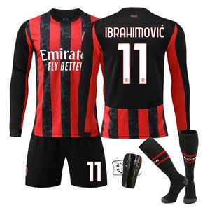 ชุดฟุตบอลแขนยาวทีมเหย้า 2526 มิลาน เอซี หมายเลข 14 โมดริช หมายเลข 11 อิบูคาคา สำหรับเด็ก ฤดูร้อน ผลิตจากโพลีเอสเตอร์ 100% - Product Image 3