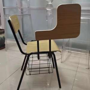 Silla <span class=keywords><strong>de</strong></span> Estudio para Estudiantes con Reposabrazos <span class=keywords><strong>de</strong></span> Madera Moderna, Cómoda, Económica, <span class=keywords><strong>de</strong></span> Plástico, con Tablero <span class=keywords><strong>de</strong></span> Escritura - Product Image 1