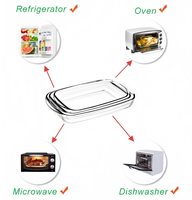 Plat de cuisson en verre Shiweixian, puissant et durable, avec couvercles, excellent rapport qualité-prix