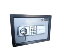 Coffre-fort d'hôtel YUNOS LB-20EC, système de double verrouillage (code électronique, clé mécanique), sécurisé pour argent liquide et documents, étanche et ignifuge