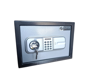 YUNOS LB-20EC Hotel Safe <b>Box</b> Dual Locking System (Electronic Code Mechanical Key) Secure Cash <b>Documents</b> Waterproof <b>Fireproof</b> - Product Image 5