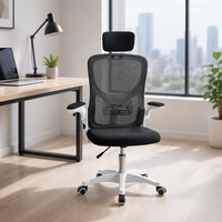 Chaise de bureau ergonomique réglable en hauteur avec dossier en maille confortable pour la maison et le bureau
