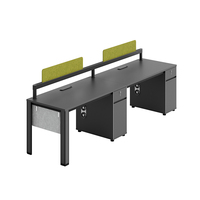Bureau de travail moderne convertible et extensible pour deux personnes, en bois, avec chaise, combinaison modulaire pour employés