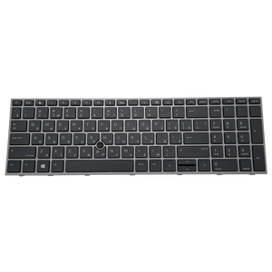 Tout nouveau clavier d'ordinateur portable rétro-éclairé russe RU pour HP <span class=keywords><strong>ZBOOK</strong></span> 15 <span class=keywords><strong>G5</strong></span> 15 G6 <span class=keywords><strong>17</strong></span> <span class=keywords><strong>G5</strong></span> <span class=keywords><strong>17</strong></span> G6 L12765-251 avec cadre argenté et point de suivi - Product Image 1