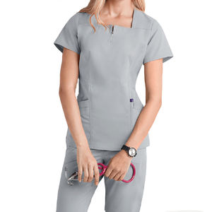 Tenues d'infirmière professionnelles pour femmes de petite taille, en tissu extensible/polyester, uniformes d'hôpital, blouses médicales - Product Image 1