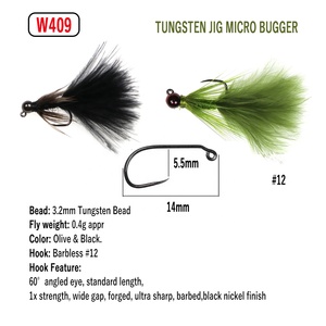 Mouches <span class=keywords><strong>Euro</strong></span> Nymph à tête en tungstène, hameçon jig, <span class=keywords><strong>mouche</strong></span> humide, leurres artificiels pour la pêche à la truite, au brochet et aux poissons-soleils - Product Image 3