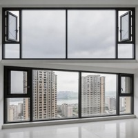 Profesyonel Sınıf Energy Star Onaylı Hava Koşullarına Dayanıklı Yüksek Verimli Low-E Çift Camlı Termal Kesme Kanatlı Pencereler
