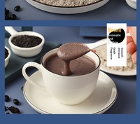 Poudres de pâte de petit-déjeuner instantanées à base de céréales complètes, sésame noir, noix et mûre, pour adultes, en boîte, bouteille, tasse ou sachet