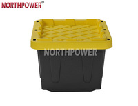 Boîte de rangement rectangulaire en plastique de 5 gallons avec couvercle coloré PP, étanche, robuste, pour organiser vos objets