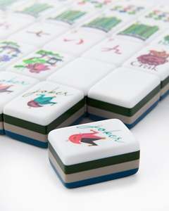 Custom Acrylic Mahjong Game Engraved Luxury Set Engraved Luxury Set American Mahjong Tiles for <b>Entertainment</b> - Product Image 2