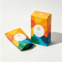 Nouvelle pochette verticale de 3,5 g + boîte cadeau holographique de 350 g – Imprimée numériquement, résistante à l'humidité pour sushis, aliments pour animaux et sucre, avec fermeture éclair, en stock