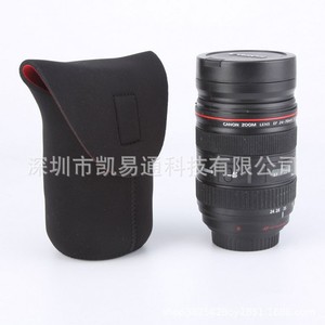 Lens <b>Bag</b> For Camera Lens 6 Inch Thickened Diving Material Waterproof Shockproof <b>Red</b> Black Cover Type - Product Image 1