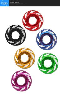 Accessoires de modification de moto, accessoires de <span class=keywords><strong>cyclomoteur</strong></span>, vis de <span class=keywords><strong>plaque</strong></span> d'<span class=keywords><strong>immatriculation</strong></span> en aluminium sculpté de couleur fleurie, 6 mm, haute qualité - Product Image 3