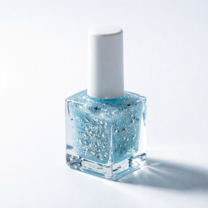 Nail <b>Paint</b> Sparkling Blue <b>Glitter</b> <b>For</b> Daily Nail Care All Skin Types K Beauty Formula - Product Image 1