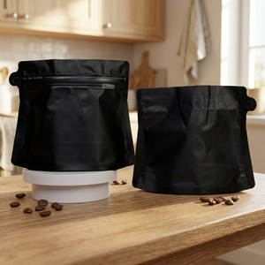 In Stock 100pc Coffee <b>Bags</b> 100g 150g 250g 500g with Valve Eco Flat Bottom Moisture Proof High Quality Food Gift for Coffee <b>Beans</b> - Product Image 2
