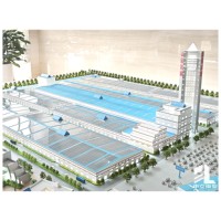 Modelo de mesa de arena arquitectónica de alta precisión, modelo de plástico 3D para exhibición de parques industriales