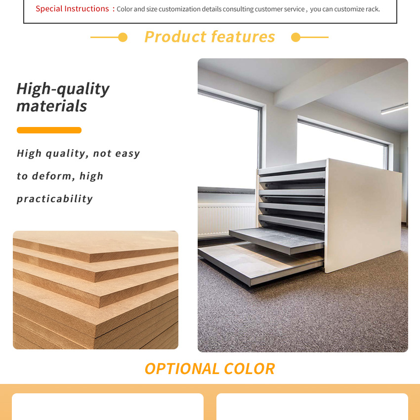 New Showroom Factory Tile Sliding Drawer Quartz Granite And Marble Sample Rack Display Stand Stone Drawer Type Cabinet