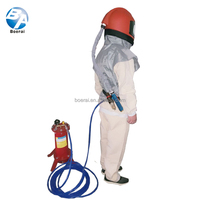 Casque de sablage avec tube de refroidissement d'air et filtre à air au charbon actif inclus