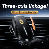 Support de téléphone rotatif à trois axes avec alignement automatique, chargeur sans fil flexible à bras long, réglable en hauteur, pour voiture