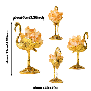 Figura de Flamenco Hecha a Mano con Punta de Cuarzo Cristalino Natural para Sanación, Gran Venta 2026 - Product Image 4