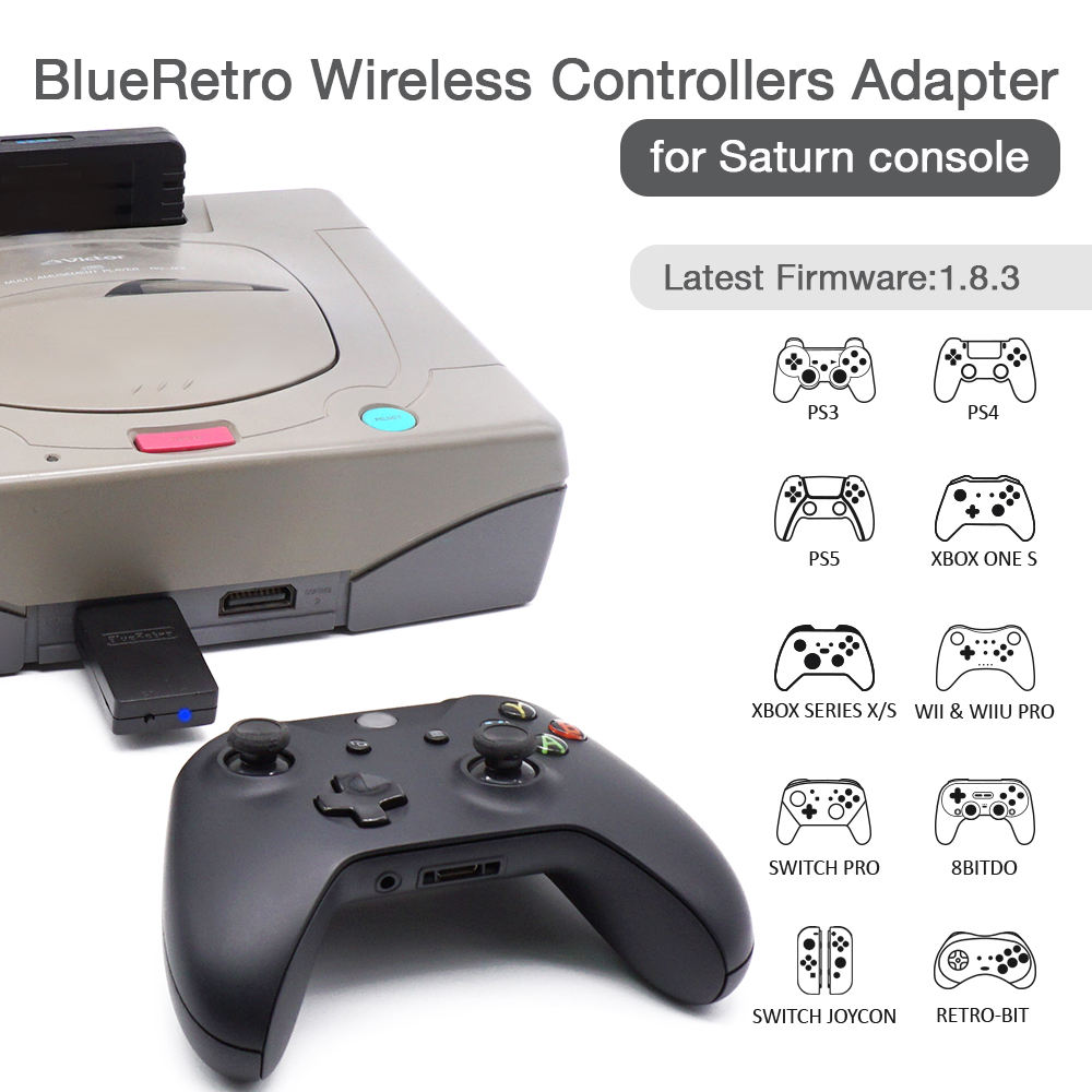 Sega Saturn Bluetooth Wireless Controller Adapter – Blueretro